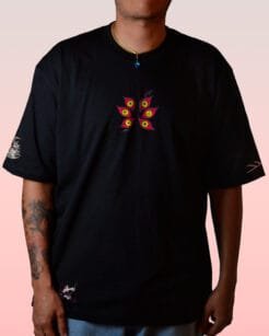 KOKU-C-001_2 Camiseta negra de Kokushibo con diseño inspirado en Kimetsu no Yaiba.